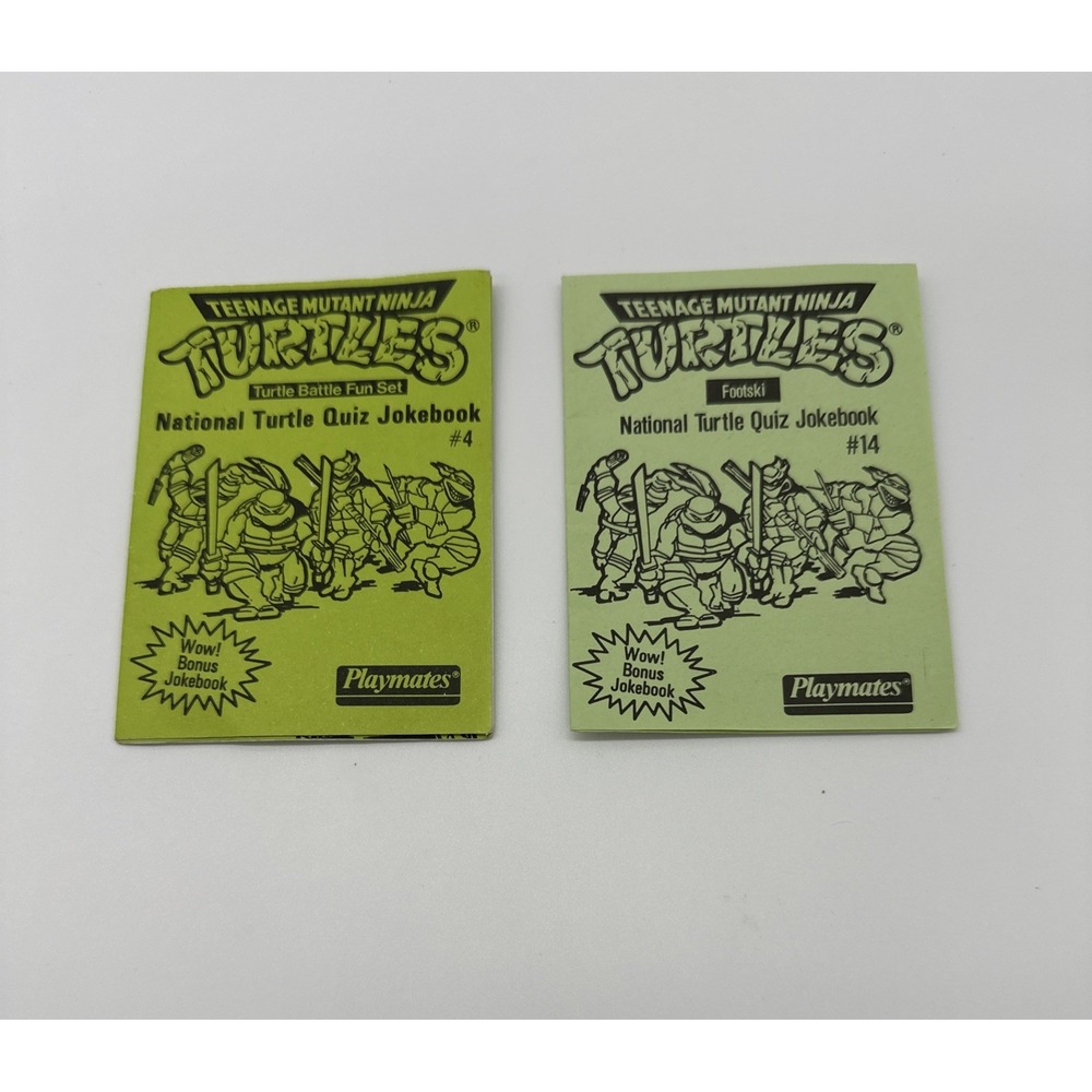 Teenage Mutant Ninja Turtles TMNT National Turtle Quiz Jokebook Lot 2 1989